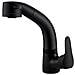 Rubinetto per lavabo da bagno, Blackswan, tipo M176, modello nero opaco con bocca retrattile, misura 24 cm - Foto miniatura 1