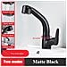 Rubinetto per lavabo da bagno, Blackswan, tipo M176, modello nero opaco con bocca retrattile, misura 24 cm - Foto miniatura 3