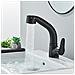 Rubinetto per lavabo da bagno, Blackswan, tipo M176, modello nero opaco con bocca retrattile, misura 24 cm - Foto miniatura 4