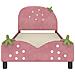 Struttura letto bambini con testata Rosa 90 x 200 cm Velluto - Foto miniatura 5
