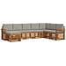 Set divani con cuscino 8 pcs Grigio Naturale e Chiaro - Foto miniatura 1