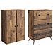 Set di armadi 2 pcs Legno antico 66 x 34,5 x 90 cm - Foto miniatura 3