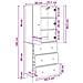Set di armadi 2 pcs Legno antico 66 x 34,5 x 90 cm - Foto miniatura 8