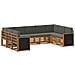 Set divano sezionale con cuscino 7 pcs Naturale e Antracite - Foto miniatura 1