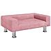 Lettino per Cani Rosa 70x45x26,5 cm in Velluto - Foto miniatura 1