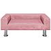 Lettino per Cani Rosa 70x45x26,5 cm in Velluto - Foto miniatura 3