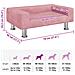 Lettino per Cani Rosa 70x45x26,5 cm in Velluto - Foto miniatura 7