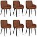 Sedie da pranzo 6 pcs Similpelle Marrone 57 x 50 x 85 cm - Foto miniatura 1