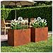 Vaso da giardino 2 pz Ruggine 60 x 40 x 50 cm Acciaio Corten - Foto miniatura 2