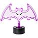 Pipistrello con supporto e luce al neon 13x28 cm - Foto miniatura 1