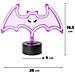 Pipistrello con supporto e luce al neon 13x28 cm - Foto miniatura 3