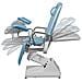 POLTRONA GINECOLOGICA GYNEX PROFESSIONAL - azzurro Parigi - Foto miniatura 3