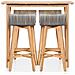 Set Da Bar Per Esterni 5 Pz In Polyrattan E Massello D'acacia - Foto miniatura 3
