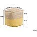 Pouf Giallo 44x44cm Kirama - Foto miniatura 5