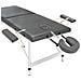 Lettino Da Massaggio 2 Zone Telaio Alluminio Antracite 186x68cm - Foto miniatura 2