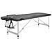 Lettino Da Massaggio 2 Zone Telaio Alluminio Antracite 186x68cm - Foto miniatura 5