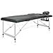 Lettino Da Massaggio 2 Zone Telaio Alluminio Antracite 186x68cm - Foto miniatura 1