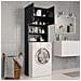 Mobile per Lavatrice Nero 64x25,5x190 cm in Multistrato - Foto miniatura 7