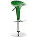 Sgabello Design SADDLE in Plastica - Sgabello Penisola Cucina con Poggiapiedi - Sgabello Girevole Regolabile H 60-81cm - Sedia Sgabello Moderna Metallo Cromato, Carico Max 120kg Verde - Foto miniatura 1