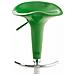 Sgabello Design SADDLE in Plastica - Sgabello Penisola Cucina con Poggiapiedi - Sgabello Girevole Regolabile H 60-81cm - Sedia Sgabello Moderna Metallo Cromato, Carico Max 120kg Verde - Foto miniatura 3