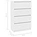 Credenza Bianca 60x35x98,5 cm in Legno Multistrato - Foto miniatura 6
