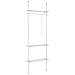 Cabina Armadio Componibile Armadio Appendiabiti Altezza Regolabile: 200~270 Cm, lunghezza: 52-80 Cm Bianco Kls07-w - Foto miniatura 1