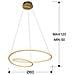 Lampada A Sospensione A Led Integrata, Glitter Oro - Foto miniatura 6
