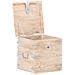 Baule 40x40x40 Cm In Legno Massello Di Acacia - Foto miniatura 4