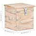 Baule 40x40x40 Cm In Legno Massello Di Acacia - Foto miniatura 8