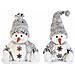 Pupazzi Di Neve Con Sciarpa Set 2 Decorazioni Natalizie Idea Regalo Natale - Foto miniatura 1
