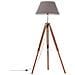 Lampada a Treppiede Marrone e Grigio in Legno di Teak 141 cm - Foto miniatura 1