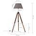 Lampada a Treppiede Marrone e Grigio in Legno di Teak 141 cm - Foto miniatura 8