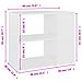 Credenza Bianca 60x30x50 cm in Legno Multistrato - Foto miniatura 4