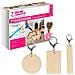 Kit Pirografia + 9 Portachiavi In ? ? legno Da Decorare - Foto miniatura 1