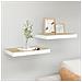 Scaffali A Parete 2 Pz Rovere E Bianco 40x23x3,8 Cm In Mdf - Foto miniatura 1
