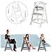 Seggiolone Sit Up Click e Fun - Incl. tavolo da pranzo e appendiabiti - Chiusura a scatto - Cresce con il bambino - Bianco - Foto miniatura 4