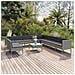 Set Divani Da Giardino 12 Pz Con Cuscini In Polyrattan Grigio - Foto miniatura 1