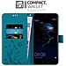 Cadorabo Custodia Compatibile Con Huawei P10 Plus In Blu Fiore - Coperchio Protettivo In Design Floreale Con Chiusura Magnetica, Funzione Stand E Slot Per Carte - Foto miniatura 3