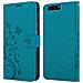 Cadorabo Custodia Compatibile Con Huawei P10 Plus In Blu Fiore - Coperchio Protettivo In Design Floreale Con Chiusura Magnetica, Funzione Stand E Slot Per Carte - Foto miniatura 8