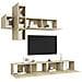 Set di Mobili Porta TV 7 pz Rovere Sonoma in Legno Multistrato - Foto miniatura 3