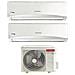 Ariston Thermo Condizionatore Fisso Dual Split Inverter Unita' Esterna + 2 Unita' Interne 9.000 + 12.000 Btu / h Classe Energetica A++ / a Gas R32 50xd0-o + 25ud0-i + 35ud0-i - Foto miniatura 1