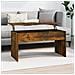 Tavolino Rovere Fumo 102x50,5x52,5 Cm In Legno Multistrato - Foto miniatura 1