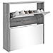 Scarpiera Con Specchio A 2 Livelli Grigio Sonoma 63x17x67 Cm - Foto miniatura 3