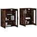 Armadietti A Parete 2 Pz Rovere Fumo In Legno Multistrato - Foto miniatura 3
