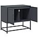 Mobile Tv Antracite 68,5x39x60,5 Cm In Acciaio - Foto miniatura 8
