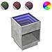 Tavolino Da Salotto Con Led Infinity Grigio Cemento 40x40x50 Cm - Foto miniatura 2
