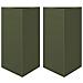 Fioriere 2 Pz Verde Oliva Triangolari 50x43x75 Cm In Acciaio - Foto miniatura 1