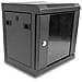 Armadio di rete da 10? con anta in vetro 6U nero - Foto miniatura 1