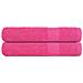 Asciugamani Per Sauna 2 Pz Rosa 80x200 Cm 360 G /m 100% Cotone - Foto miniatura 1