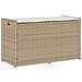Cassapanca da Esterno con Cuscino Beige 100 cm in Polyrattan - Foto miniatura 1